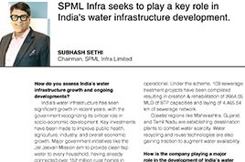 SPML Infra to Play Key Role in India's Water Infrastructure